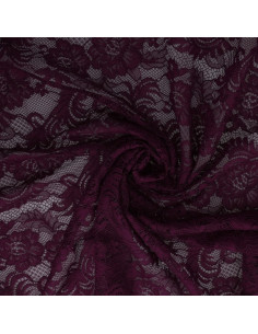 Tissu dentelle Natasha - Prune