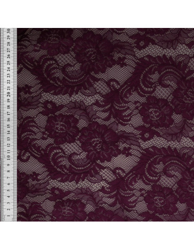 Tissu dentelle Natasha - Prune