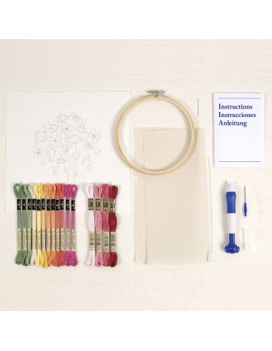 Kit punch needle - Pavots printaniers
