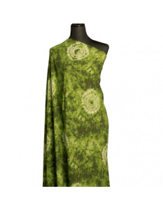 Tissu tie and dye - Vert 2