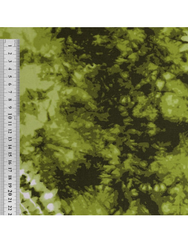 Tissu imprimé tie and dye - Vert