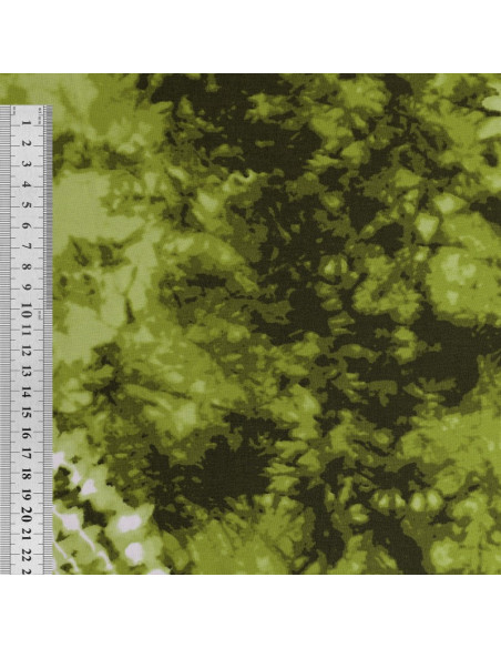 Tissu imprimé tie and dye - Vert