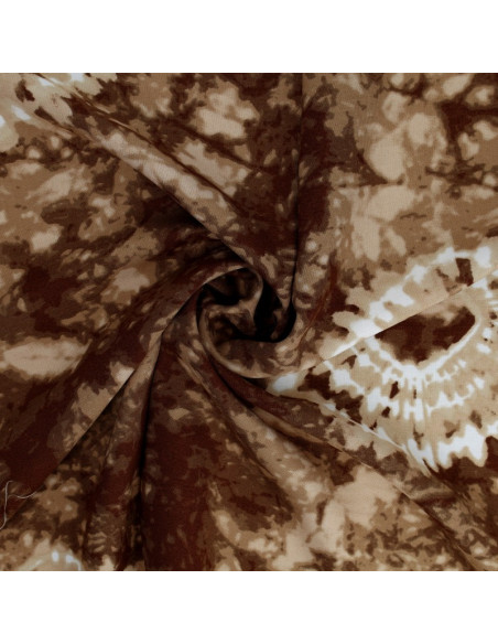 Tissu tie and dye - Chocolat