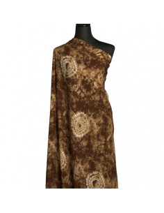 Tissu tie and dye - Chocolat 2