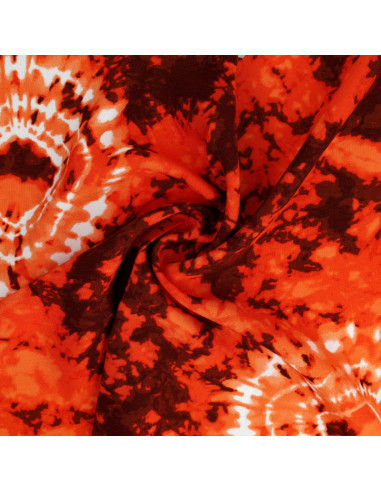 Tissu tie and dye - Orange