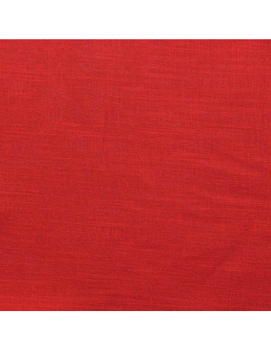 Tissu lin viscose - Rouge