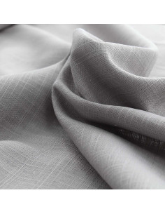 Tissu lin viscose - Gris argent