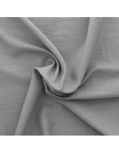Tissu lin viscose - Gris argent