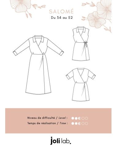 Patron de robe portefeuille Salomé - Joli Lab