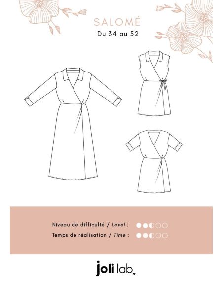 Patron de robe portefeuille Salomé - Joli Lab