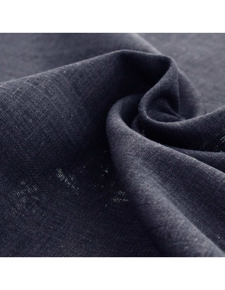 Tissu lin viscose - Bleu marine