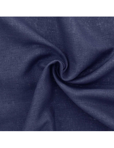 Tissu lin viscose - Bleu marine