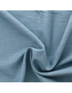 Tissu lin viscose - Bleu vintage clair 2