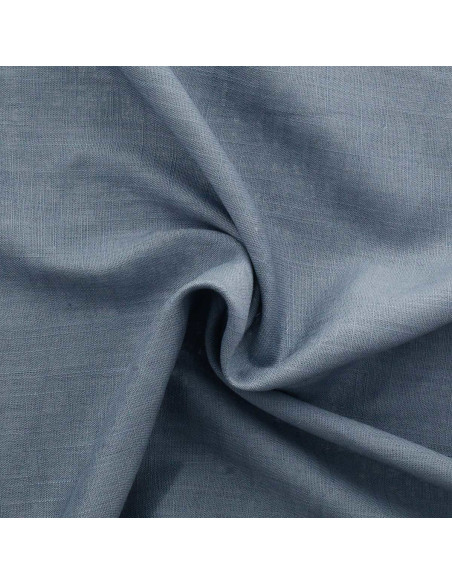 Tissu lin viscose - Bleu vintage foncé