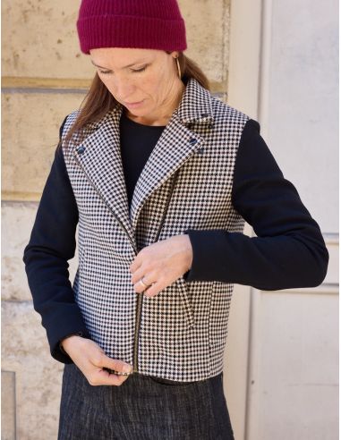 Patron de veste style perfecto Electra - Atelier Scämmit