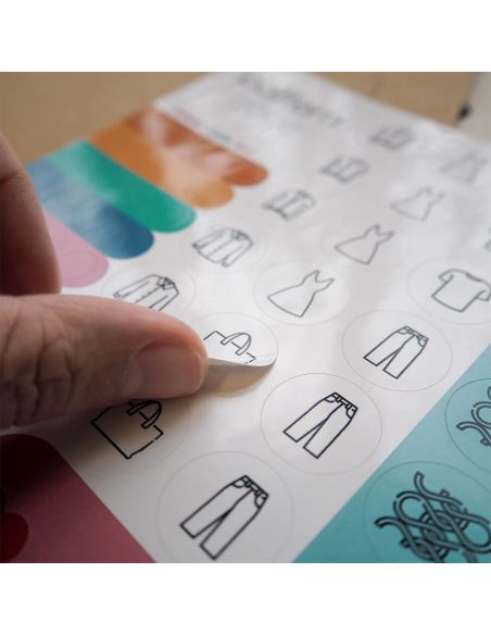 Autocollants d’organisation pour patrons de couture