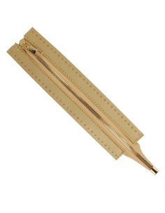Fermeture à glissière spéciale sac en simili 30 cm - Or