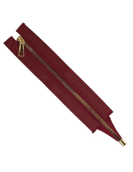 Fermeture à glissière spéciale sac en simili 30 cm - Bordeaux