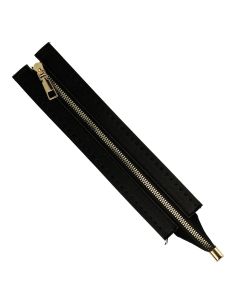 Fermeture à glissière spéciale sac en simili 30 cm - Noir