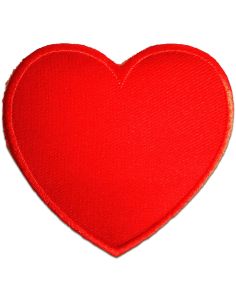 Écusson thermocollant coeur rouge