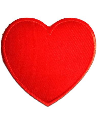 Écusson thermocollant coeur rouge