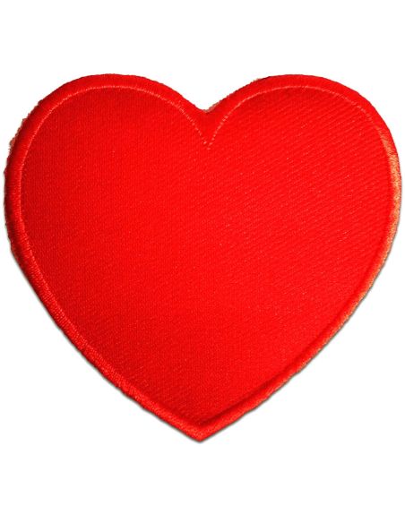 Écusson thermocollant coeur rouge
