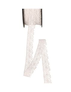 Dentelle coton élégance 14 mm - Blanc