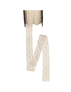 Dentelle coton entre deux 14 mm - Écru