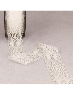 Dentelle coton Stella 48 mm - Blanc