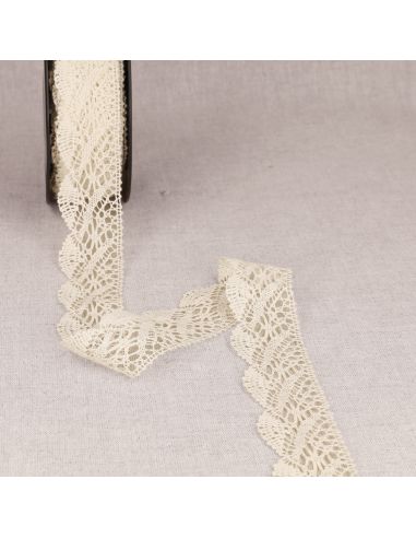 Dentelle coton Ondine 31 mm - Écru