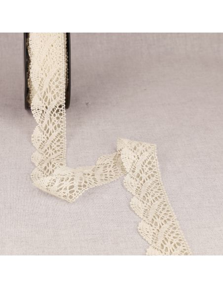 Dentelle coton Ondine 31 mm - Écru