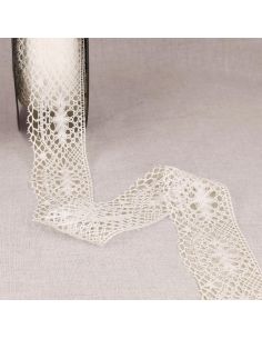 Dentelle coton Aurore 48 mm - Blanc