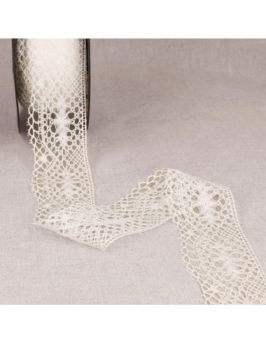 Dentelle coton Aurore 48 mm - Blanc