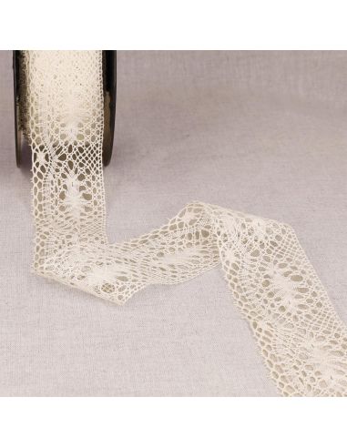 Dentelle coton Aurore 48 mm - Écru