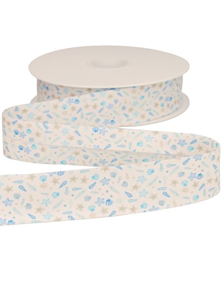Biais coquillages - Bleu clair