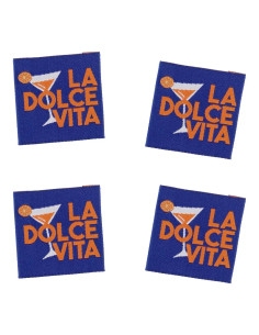 Lot de 4 étiquettes à coudre - La dolce vita