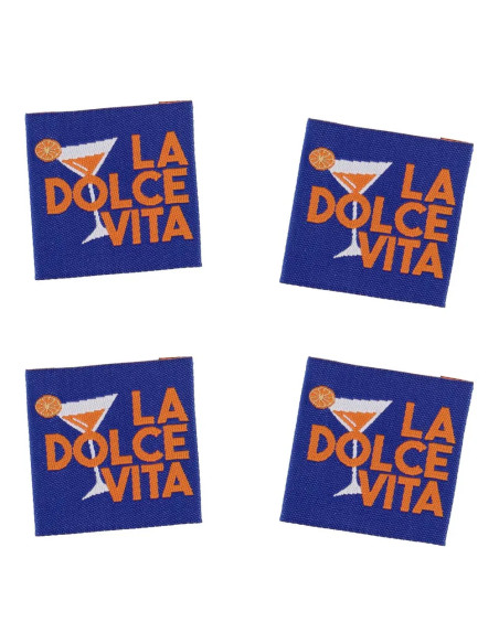 Lot de 4 étiquettes à coudre - La dolce vita