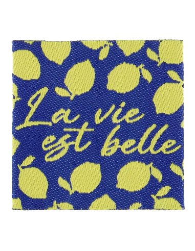 Lot de 4 étiquettes à coudre - La vie est belle
