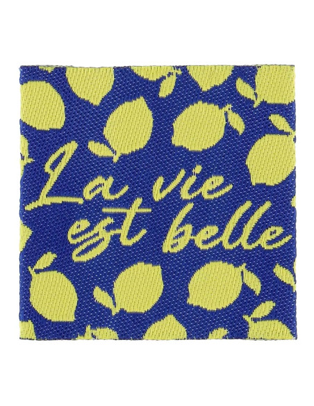 Lot de 4 étiquettes à coudre - La vie est belle