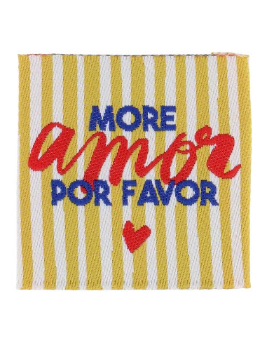 Lot de 4 étiquettes à coudre - More amor por favor
