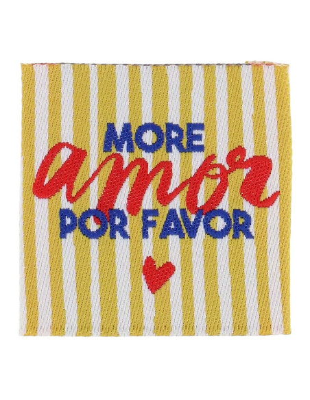 Lot de 4 étiquettes à coudre - More amor por favor
