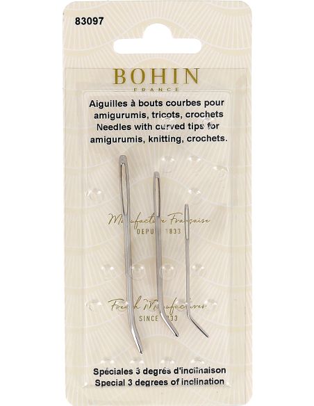 Aiguilles à pointes courbées pour le tricot Bohin