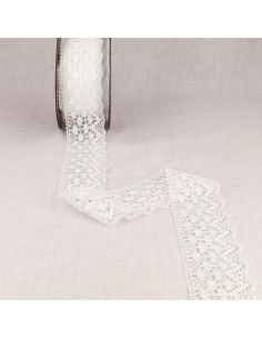 Dentelle coton Natura 51 mm - Blanc