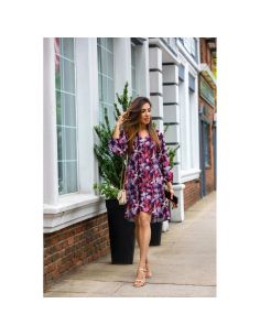 Tissu viscose - Iris violet 2