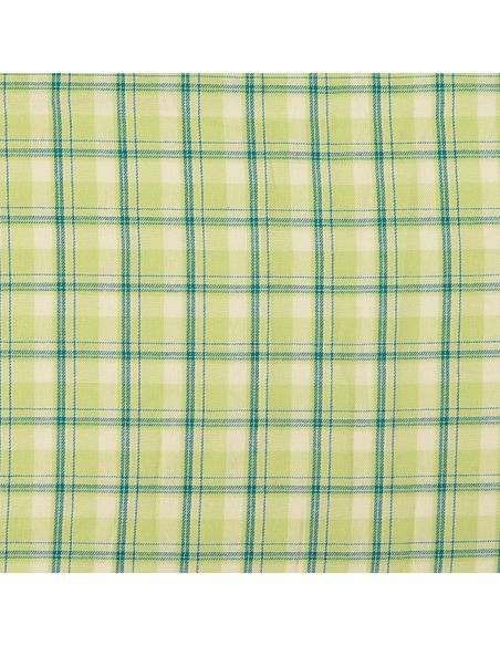 Tissu flanelle tartan écossais - Vert rayures menthe