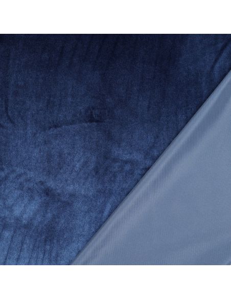 Tissu velours luxe d'ameublement - Bleu marine
