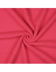 Tissu polaire Teddy double face - Rose fluo