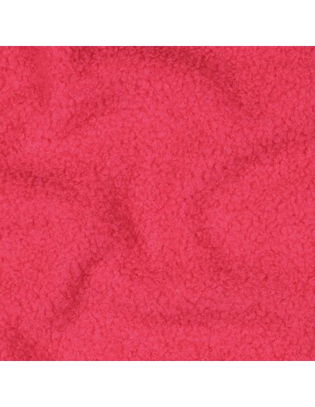 Tissu polaire Teddy double face - Rose fluo