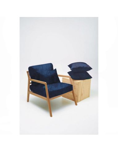 Tissu velours luxe d'ameublement - Bleu marine