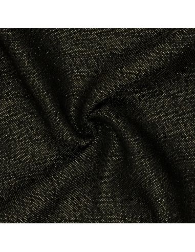 Toile de jute lurex - Noir